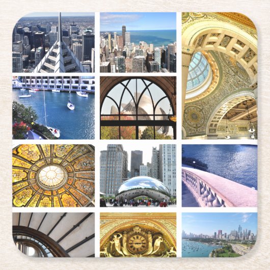 Segmenten van Chicago Kartonnen Onderzetters (Voorkant)