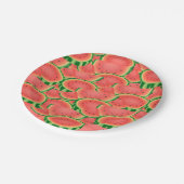 Segmenten van het watermeloensysteem papieren bordje (Gekanteld)