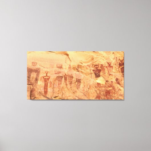 Sego Canyon Rock Art Utah Pictogram Canvas Afdruk (Voorkant)