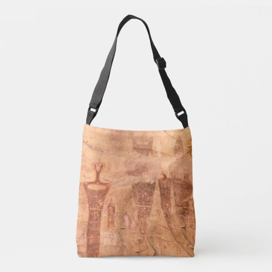 Sego Canyon Rock Art Utah Pictogram Crossbody Tas (Achterkant)