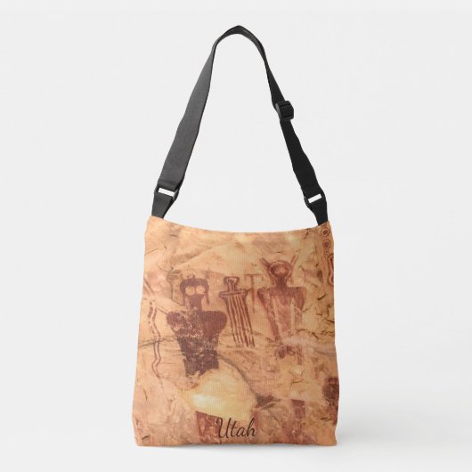 Sego Canyon Rock Art Utah Pictogram Crossbody Tas (Voorkant)