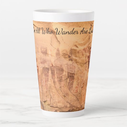 Sego Canyon Rock Art Utah Pictogram Latte Mok (Voorkant)