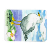 Sego Lily Seagull State Bird of Utah Magneet (Horizontaal)