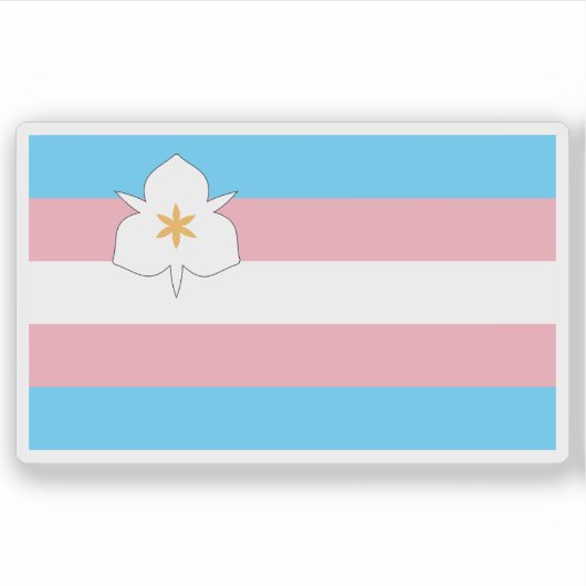 "Sego Visibility" flag of Salt Lake City, Utah, US Sticker (Voorkant)