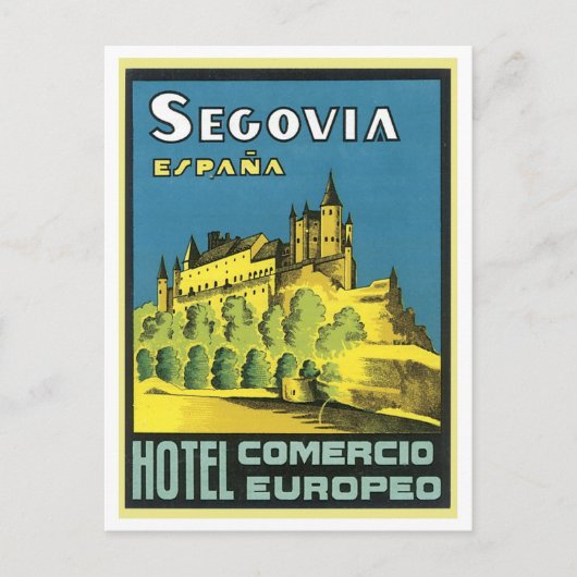 Segovia Espana Hotel Comercio Europeo Briefkaart (Voorkant)