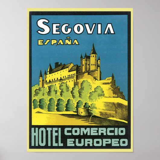 Segovia Espana Hotel Comercio Europeo Poster (Voorkant)