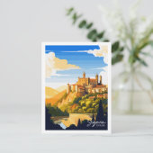 Segovia Frankrijk vintage reisplaats illustratie Briefkaart (Staand voorkant)