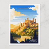 Segovia Frankrijk vintage reisplaats illustratie Briefkaart (Voorkant)