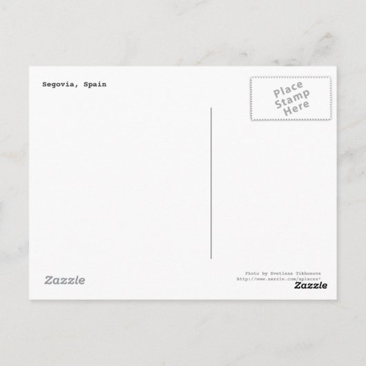 Segovia, Spanje Briefkaart (Achterkant)