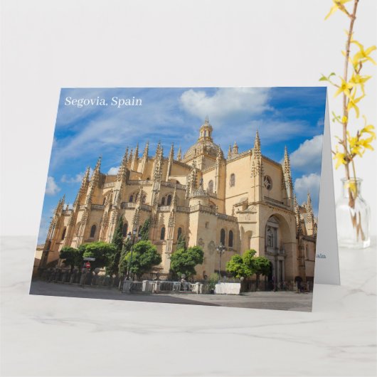 Segovia, Spanje Kaart (Gele Bloem)