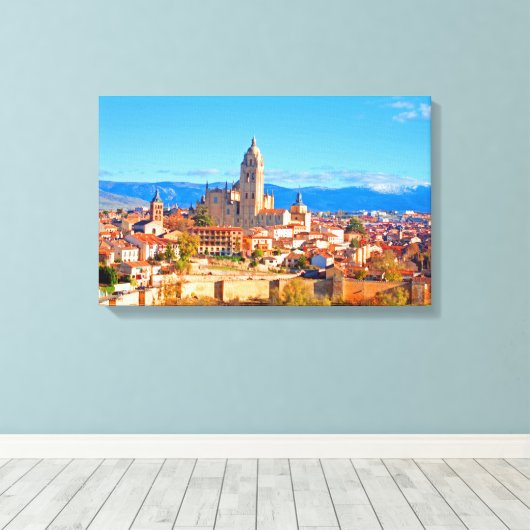Segovia, Spanje landschap Canvas Afdruk (Insitu (Houten vloer))