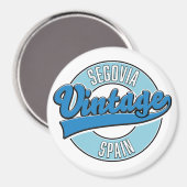 Segovia spanje retro stijl logo magneet (Voorkant / Achterkant)