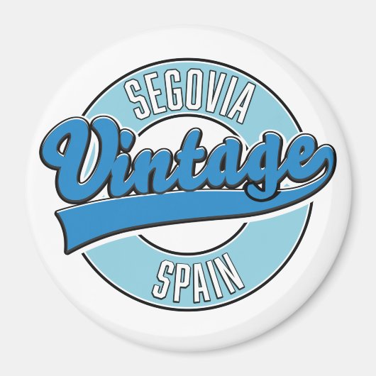 Segovia spanje retro stijl logo magneet (Voorkant)