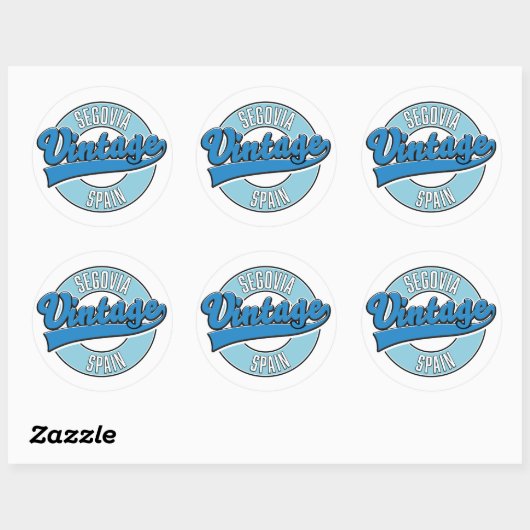 Segovia spanje retro stijl logo ronde sticker (Vel)
