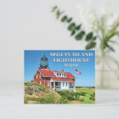 Seguin Island Lighthouse, Maine Briefkaart (Staand voorkant)