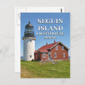 Seguin Island Lighthouse, Maine Briefkaart (Voorkant / Achterkant)