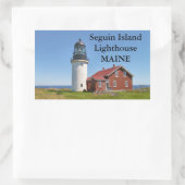 Seguin Island Lighthouse, Maine Rechthoekige Sticker (Tas)