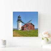 Seguin Island Lighthouse, Maine Wall Clock Vierkante Klok (Huis)