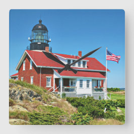 Seguin Island Lighthouse, Maine Wall Clock Vierkante Klok