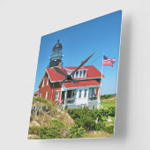 Seguin Island Lighthouse, Maine Wall Clock Vierkante Klok (Hoek)