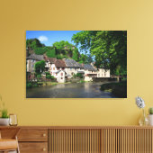 Segur-le-Chateau in Frankrijk canvas print (Insitu (Woonkamer))