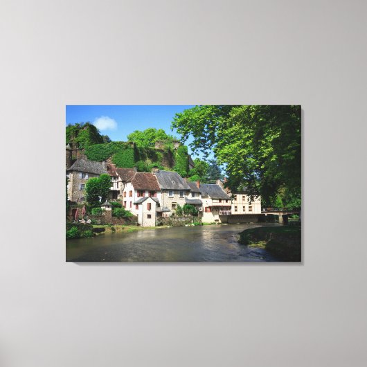 Segur-le-Chateau in Frankrijk canvas print (Voorkant)