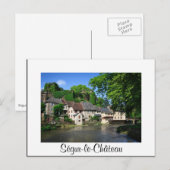 Segur-le-Chateau in Frans wit briefkaart (Voorkant / Achterkant)