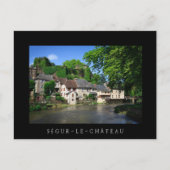 Segur-le-Chateau in het Franse zwarte briefkaart (Voorkant)