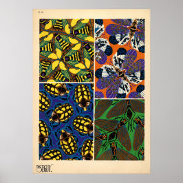Seguy  Art Noveau Insectenpatroon Poster