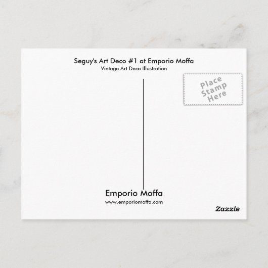 Seguy's Art Deco #1 op Emporio Moffa Briefkaart (Achterkant)