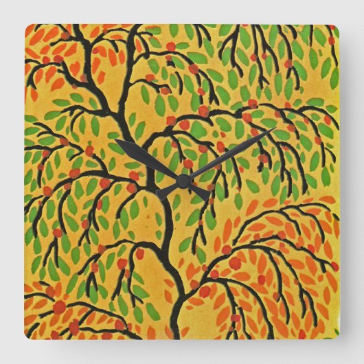 Seguy's Art Deco 1 op Emporio Moffa Vierkante Klok (Voorkant)