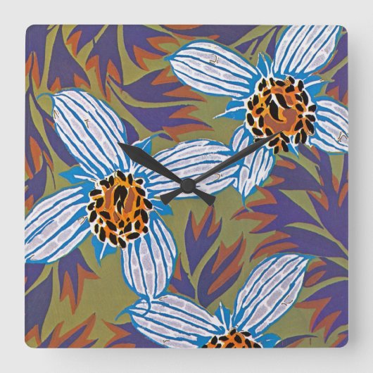 Seguy's Art Deco #7 op Emporio Moffa Vierkante Klok (Voorkant)