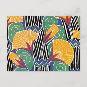 Seguy's Art Deco Golden Flowers Briefkaart