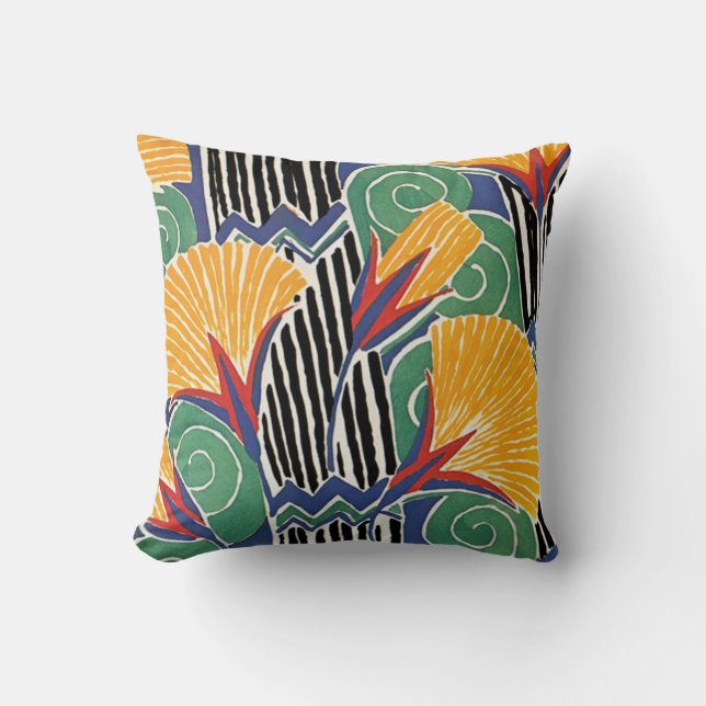 Seguy's Art Deco Golden Flowers Kussen (Voorkant)