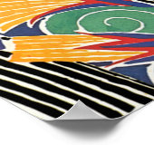 Seguy's Art Deco Golden Flowers Poster (Hoek)