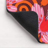 Seguy's Art Deco Pink Flowers - Mousepad Muismat (Hoek)