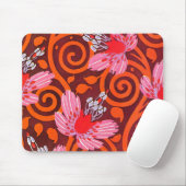 Seguy's Art Deco Pink Flowers - Mousepad Muismat (Met muis)