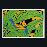Seguy's Art Deco Tropical Birds Poster<br><div class="desc">Eugène. Séguy was een Franse entomoloog bij het Museum National d'Histoire Naturelle en lid van de Franse Academie voor Wetenschap. Hij produceerde een reeks prints die de wetenschappen en de decoratieve kunsten samenvoegen. Exotische monsters van vlinders, insecten en botanische stoffen worden in levendige kleuren en minieme wetenschappelijke details afgebeeld, vaak...</div>