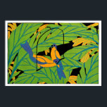Seguy's Art Deco Tropical Birds Poster<br><div class="desc">Eugène. Séguy was een Franse entomoloog bij het Museum National d'Histoire Naturelle en lid van de Franse Academie voor Wetenschap. Hij produceerde een reeks prints die de wetenschappen en de decoratieve kunsten samenvoegen. Exotische monsters van vlinders, insecten en botanische stoffen worden in levendige kleuren en minieme wetenschappelijke details afgebeeld, vaak...</div>