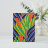 Seguy's Art Deco Tropical Flowers Briefkaart (Staand voorkant)