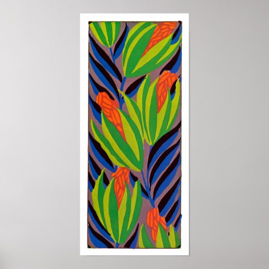 Seguy's Art Deco Tropical Flowers Poster (Voorkant)