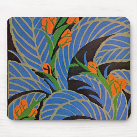 Seguy's Art Deco Tropical Night - Mousepad Muismat (Voorkant)