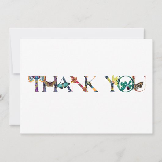 SEGUY'S PAPILLONS-LETTERTYPE BEDANKKAART (Voorkant)