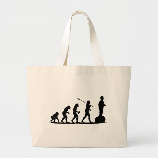 Segway Rider Grote Tote Bag (Voorkant)