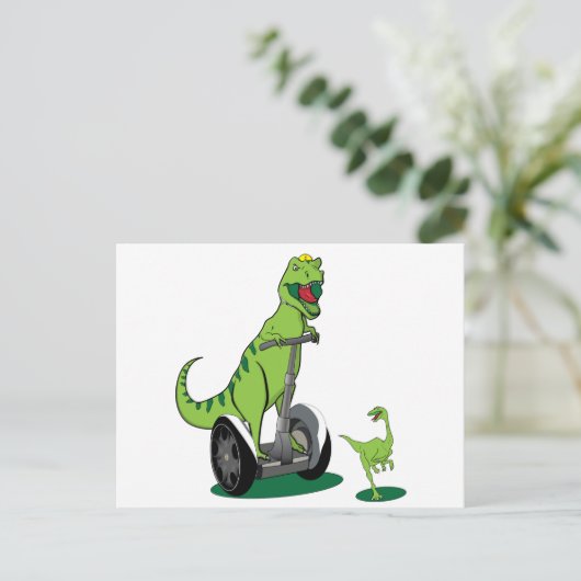 Segwayasaurus Briefkaart (Staand voorkant)