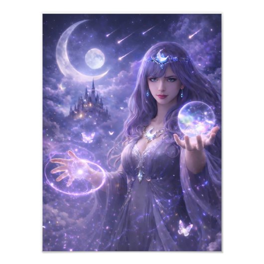 Seherin des Mondsteins – Galaxy Fantasy Poster (Voorkant)
