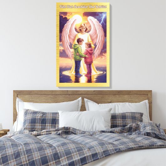 Sei Beschützt und Behütet Canvas Afdruk (Insitu (Slaapkamer))