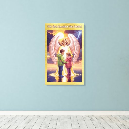 Sei Beschützt und Behütet Canvas Afdruk (Insitu (Houten vloer))