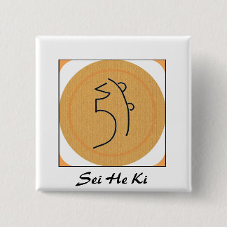 Sei He Ki Reiki Symbol Vierkante Button 5,1 Cm