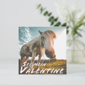 Sei mein Valentin mit schauenden Pferd (Staand voorkant)